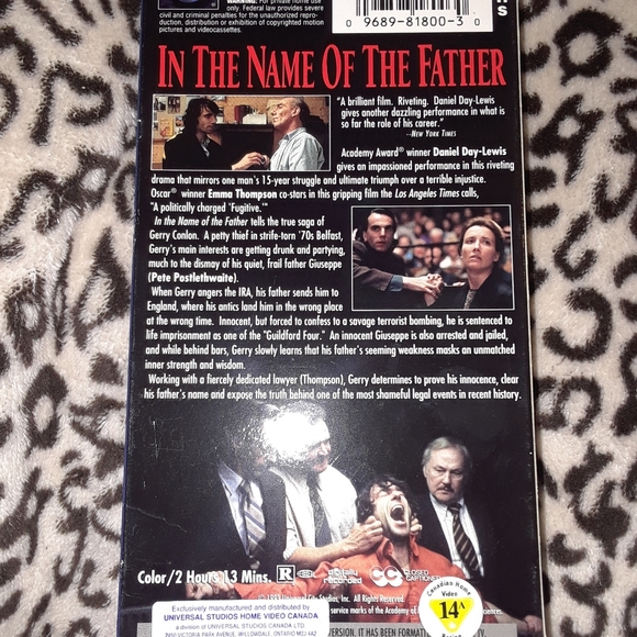 In The Name Of The Father universal 1993 VHS video tape - Picture 3 of 4